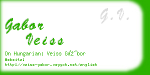 gabor veiss business card